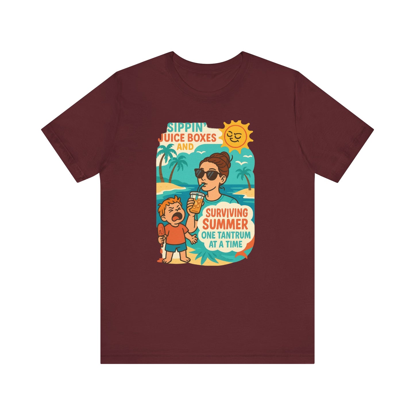 Summer Survival Tee: Fun Family Vibe, Perfect for Mommies, Beach Days, and Playdates, Gifts for Moms, Summer Apparel