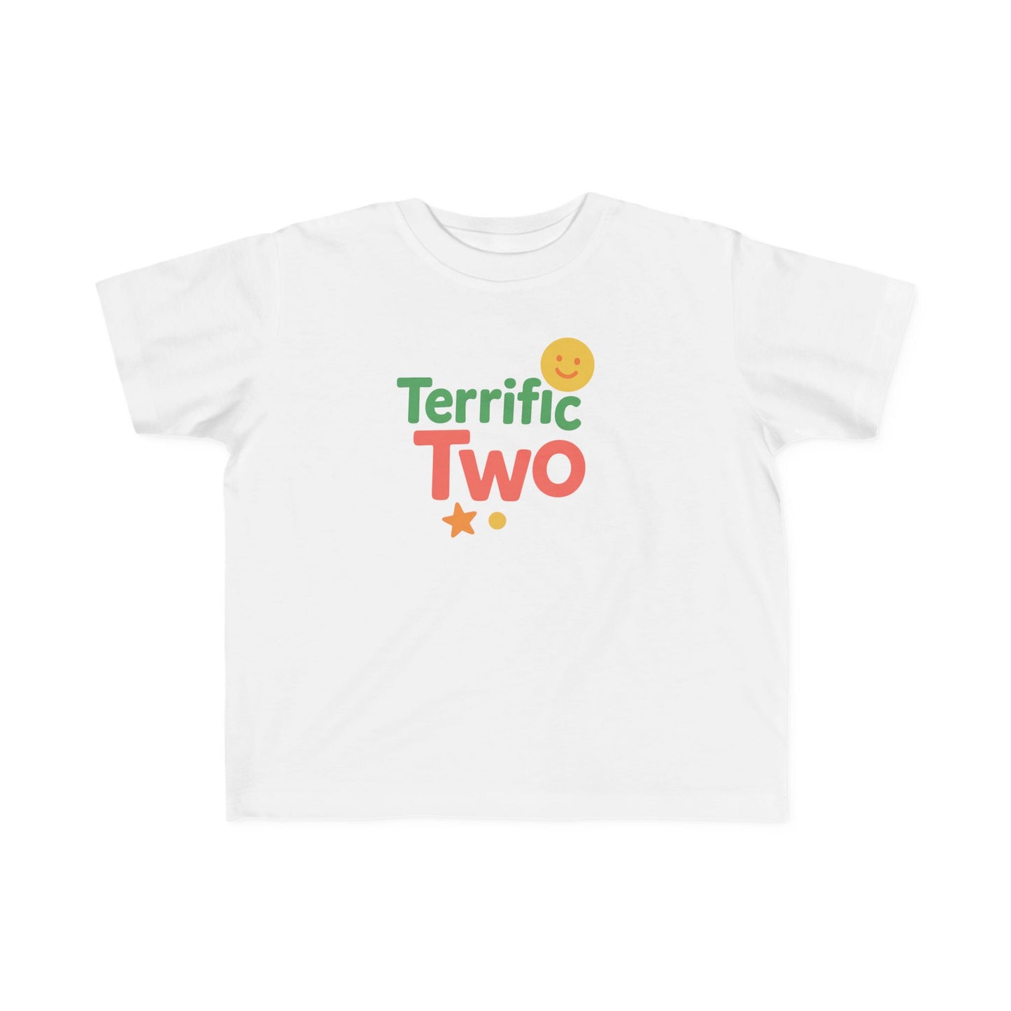 Toddler Fine Jersey Tee - Terrific Two Celebration Shirt, Birthday Gift, Cute Kids Apparel, Fun Toddler Top, Playtime Tee