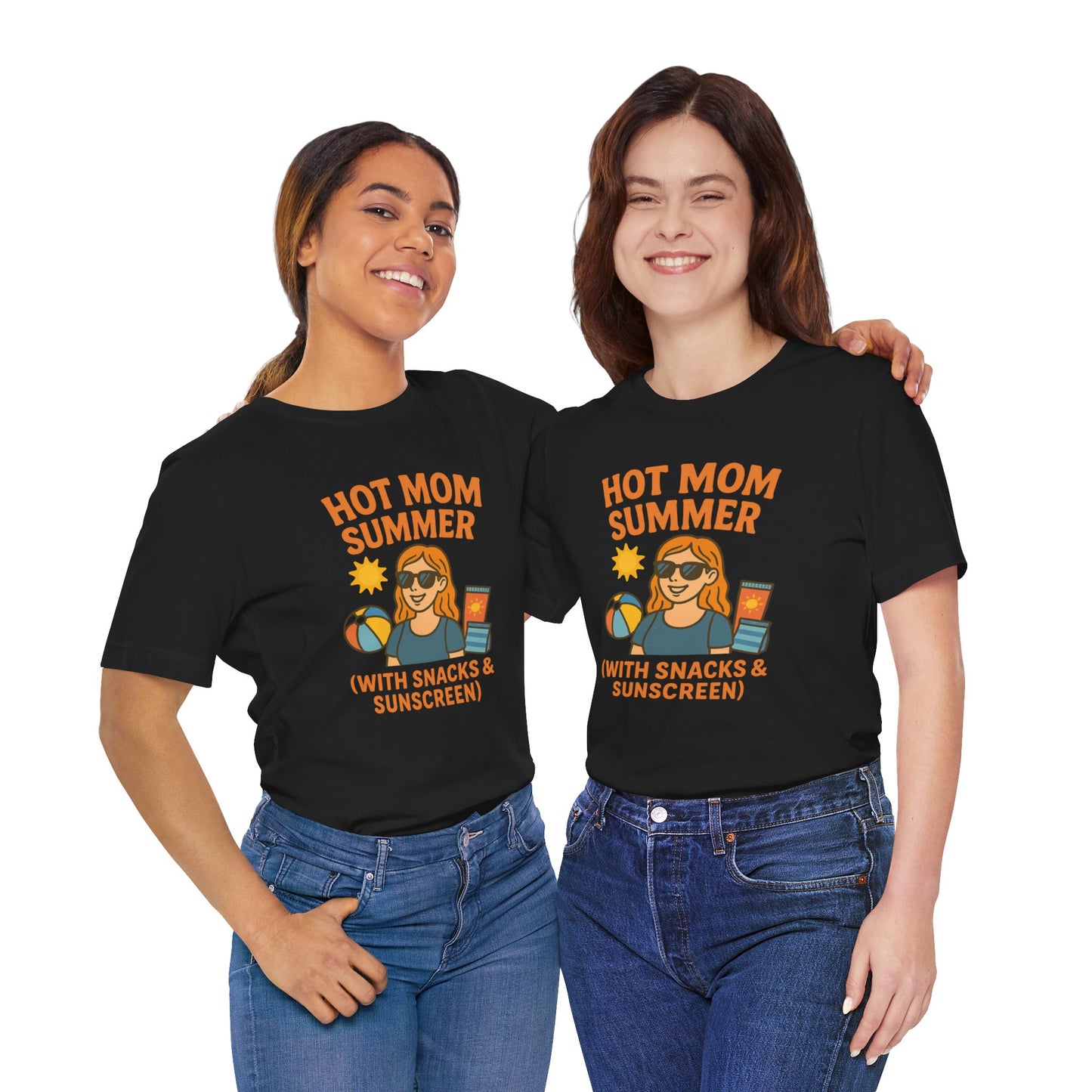 Hot Mom Summer Tee, Perfect for Summer Vacations, Mothers Day Gift, Family Outings, Beach Parties, Fun Summer Style