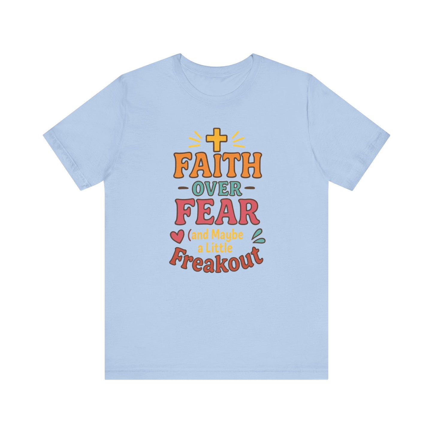 Faith Over Fear Inspirational T-Shirt, Christian tee, Motivational Shirt, Gift for Believers, Spiritual Apparel