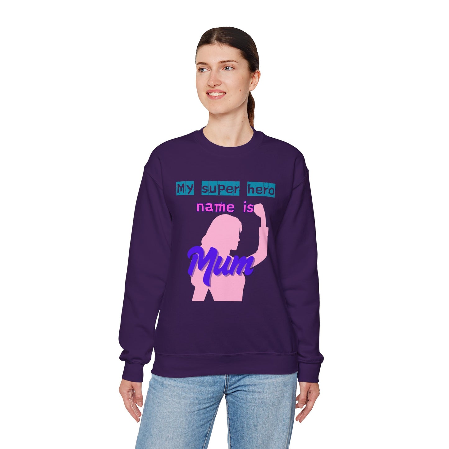 My Super Hero Mum Sweatshirt | Print on front and Back