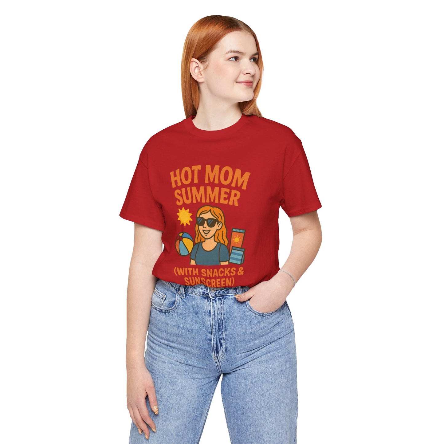 Hot Mom Summer Tee, Perfect for Summer Vacations, Mothers Day Gift, Family Outings, Beach Parties, Fun Summer Style