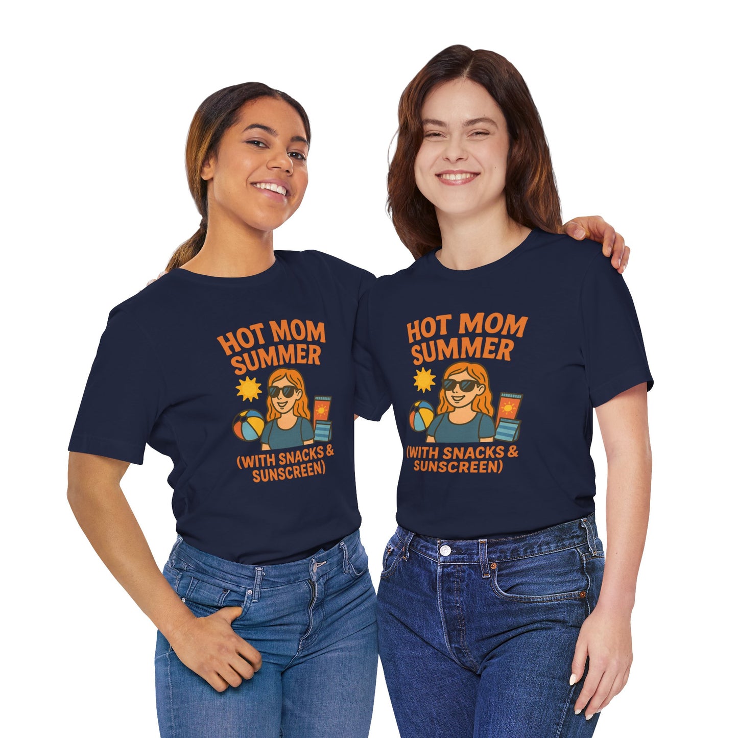 Hot Mom Summer Tee, Perfect for Summer Vacations, Mothers Day Gift, Family Outings, Beach Parties, Fun Summer Style