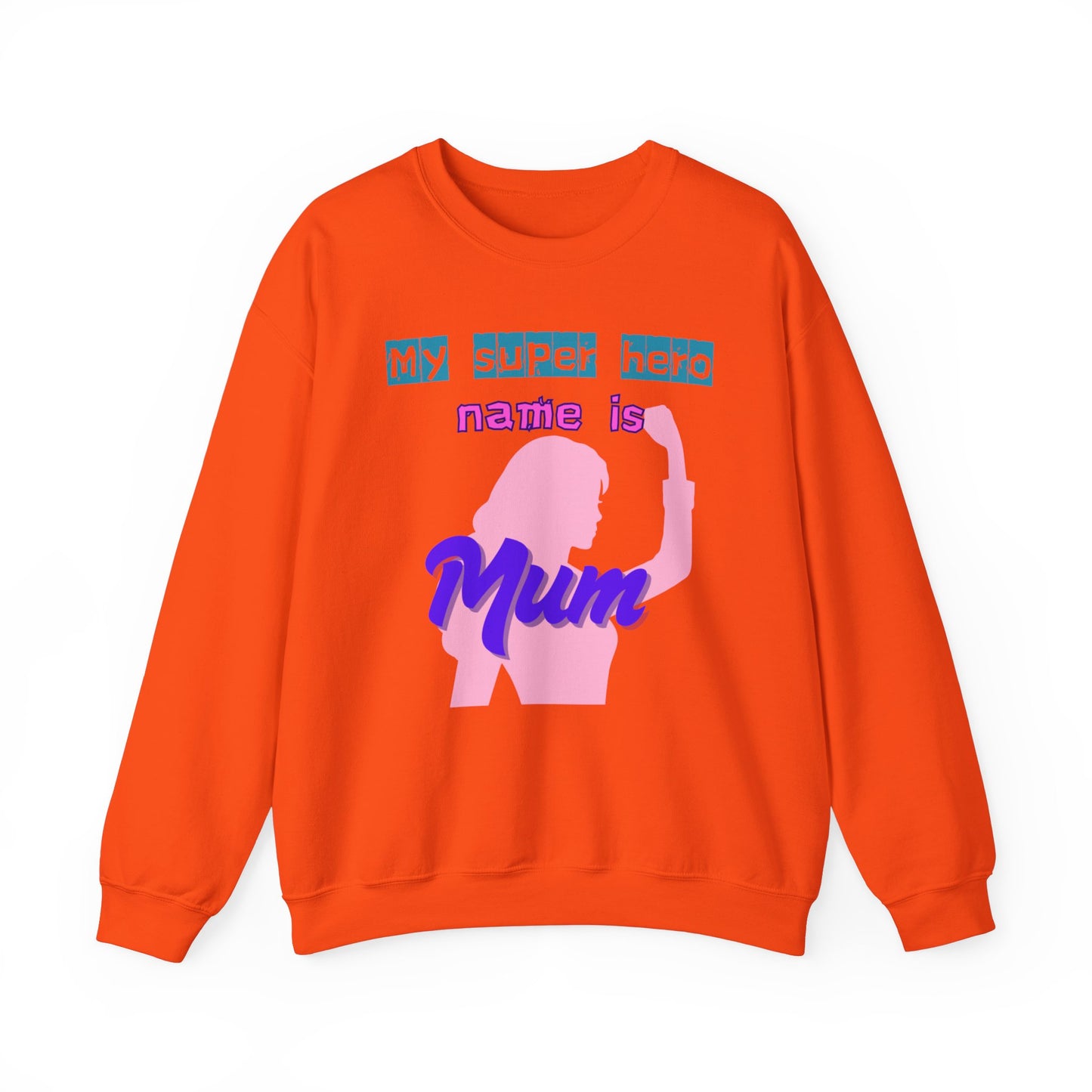 My Super Hero Mum Crewneck Sweatshirt - Ideal Gift for Mother's Day
