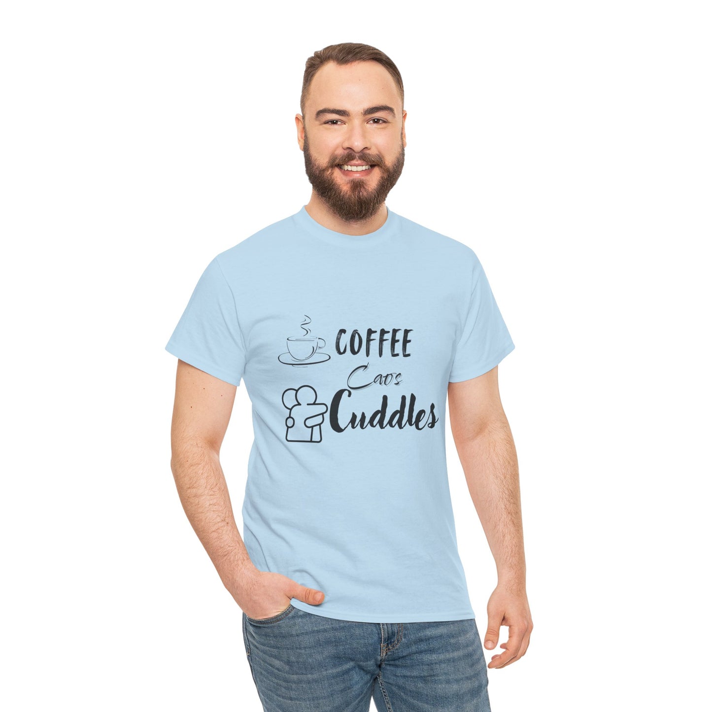 Coffee Cuddles Unisex Heavy Cotton Tee- Men