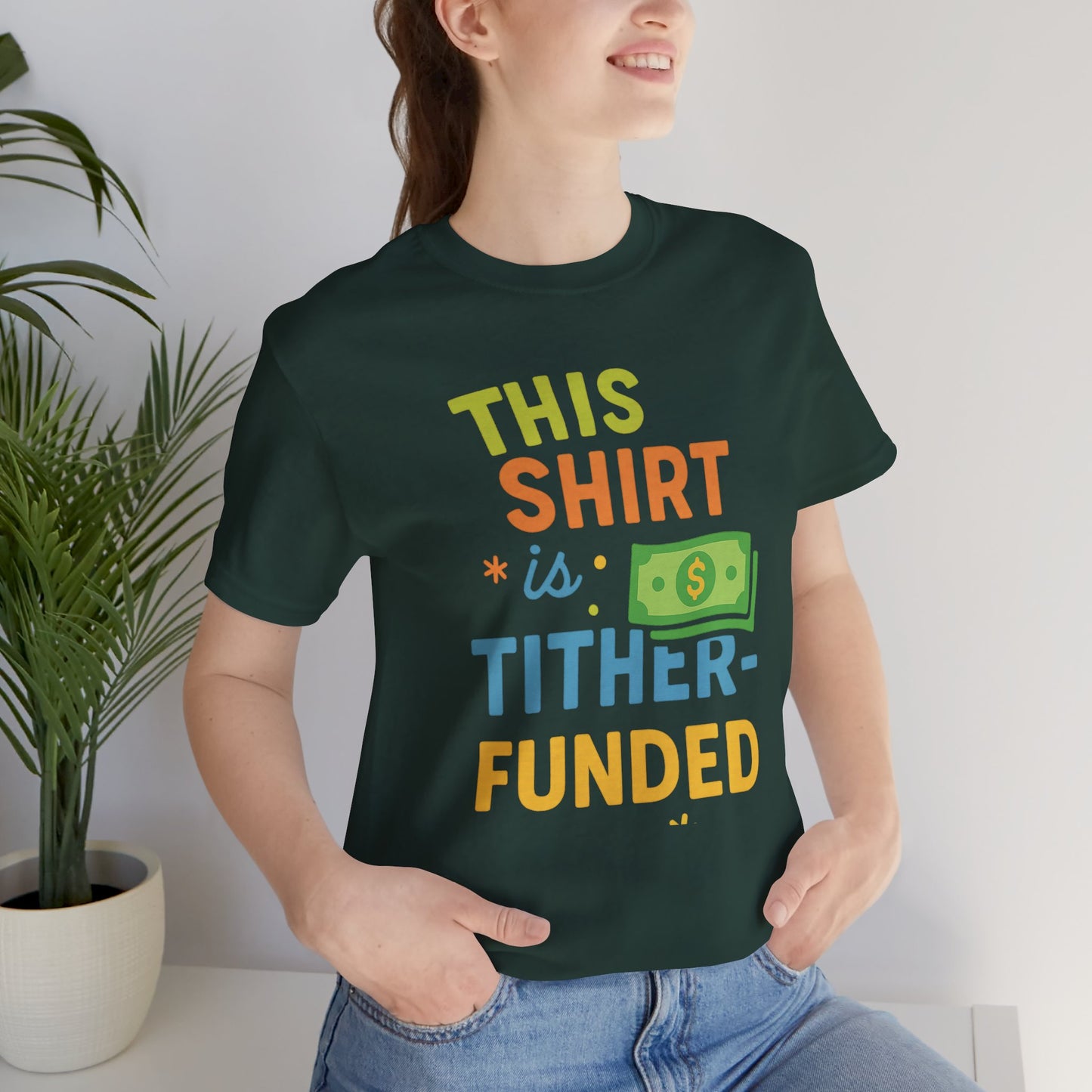 T-Shirt with Fun Funding Design, Humor Tee for Casual Wear, Unique Gift for Gamers, Great for Birthdays and Events, Playful and Stylish