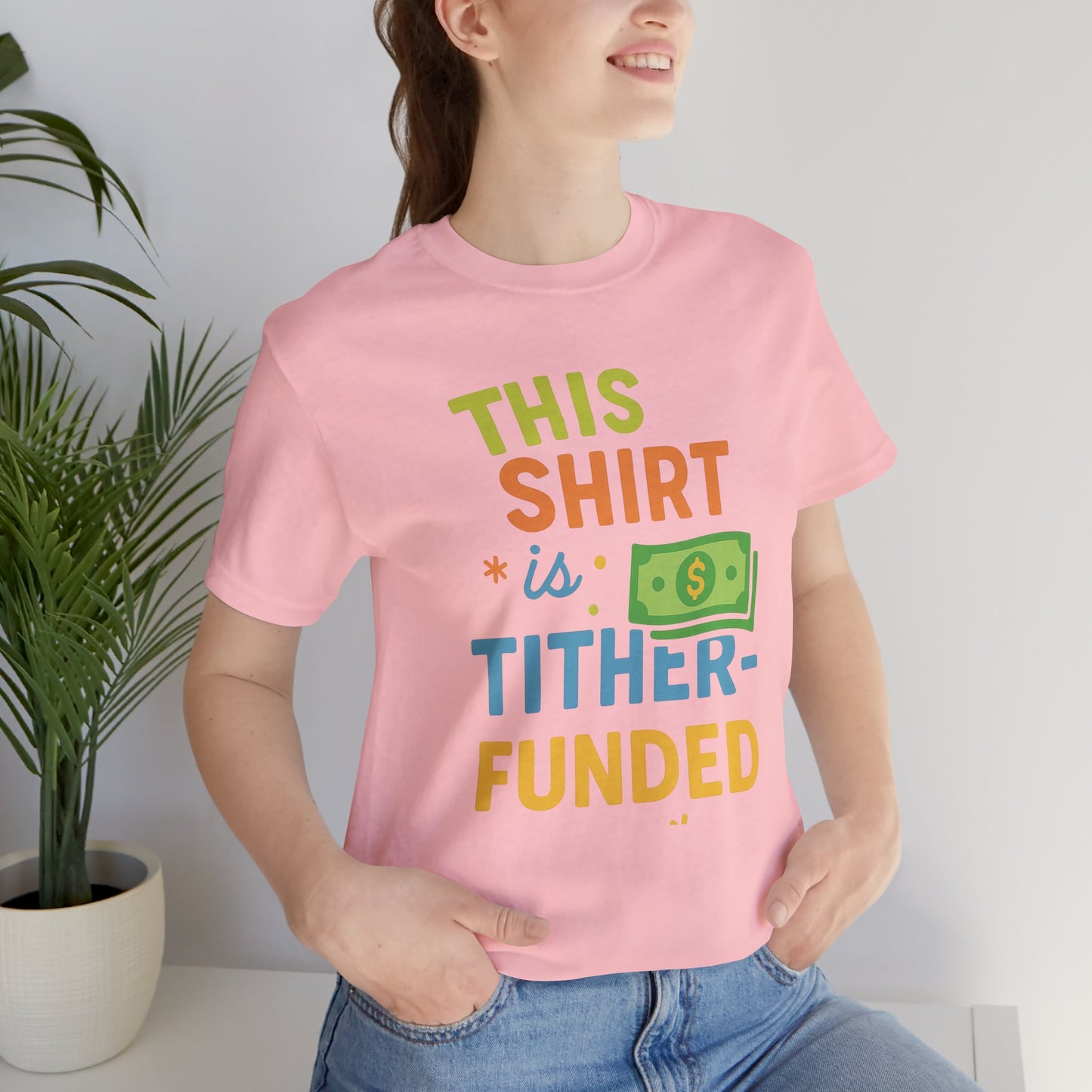 T-Shirt with Fun Funding Design, Humor Tee for Casual Wear, Unique Gift for Gamers, Great for Birthdays and Events, Playful and Stylish