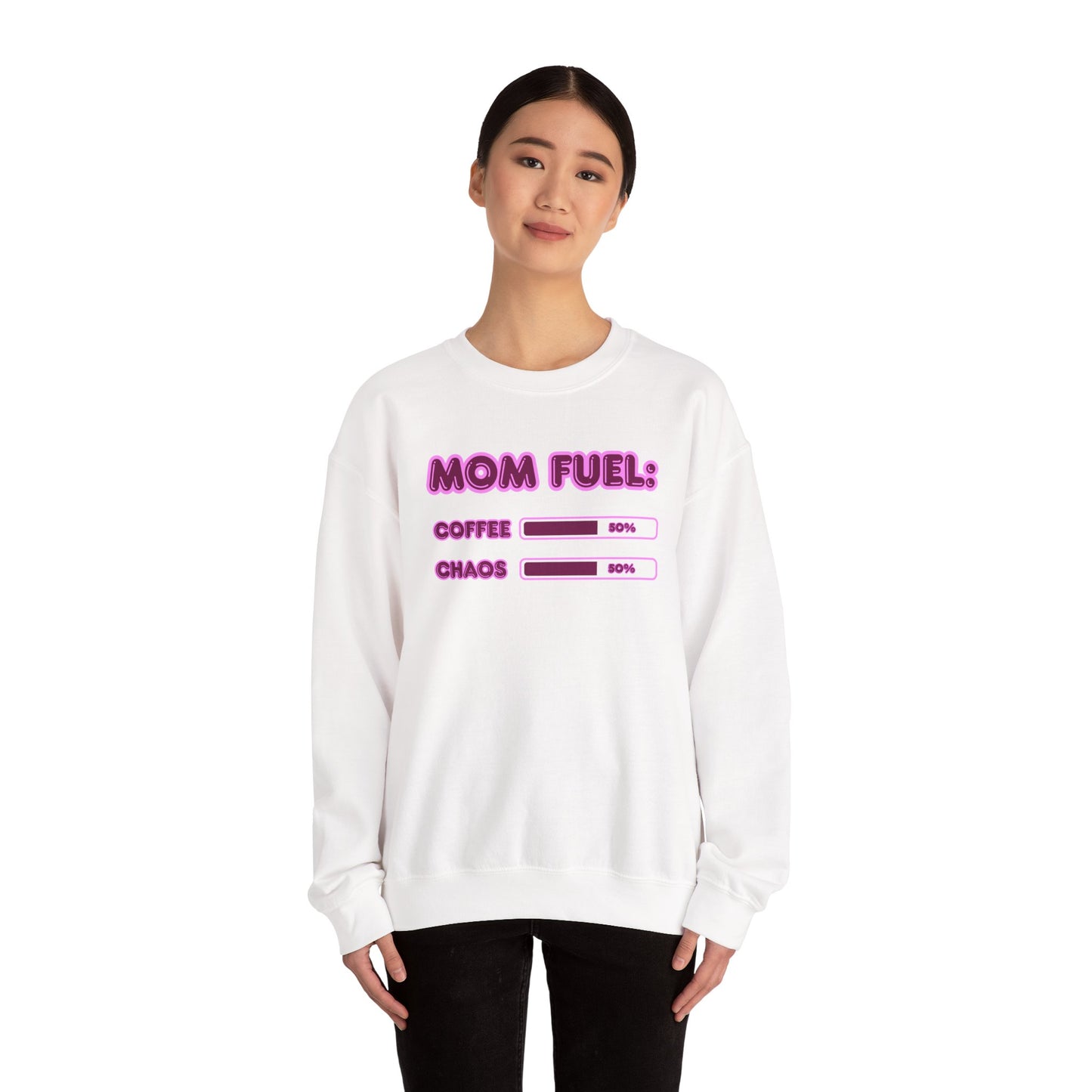 Mom Fuel Crewneck Sweatshirt - Comfortable and Fun Gift for Moms