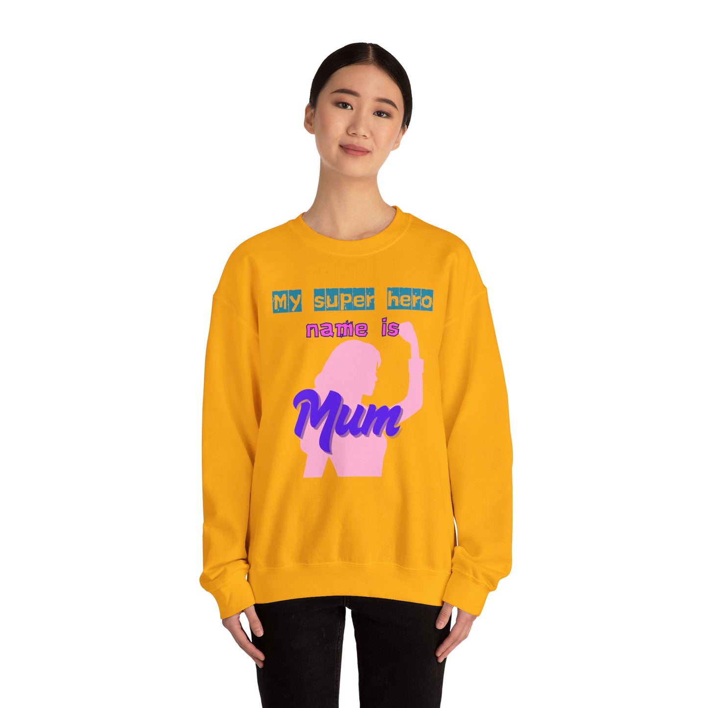 My Super Hero Mum Crewneck Sweatshirt - Ideal Gift for Mother's Day