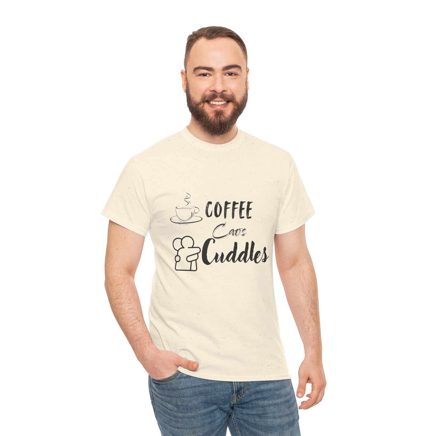 Coffee Cuddles Unisex Heavy Cotton Tee- Men