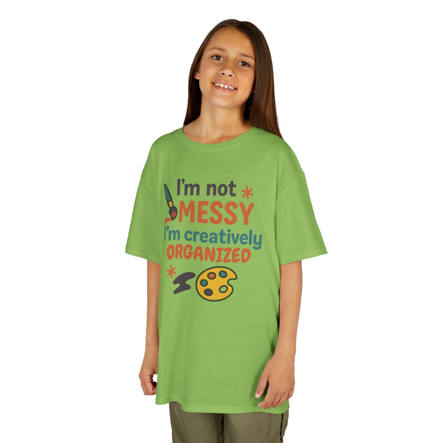 Creative Kids Tee - I'm Not Messy I'm Creatively Organized, Fun Gift for Artsy Kids, Birthday, Art Lovers, Playful Kids, Creative Apparel