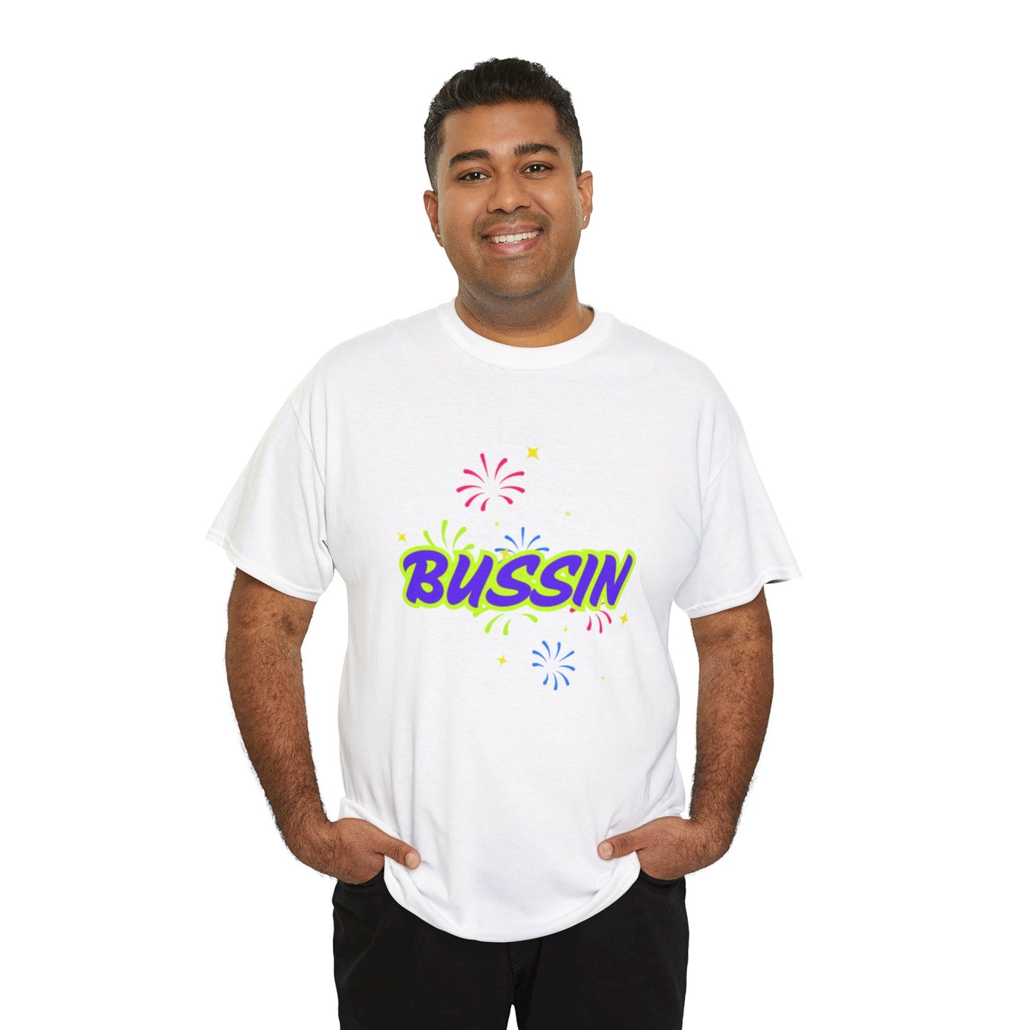 Bussin' Unisex Heavy Cotton Tee - Fun Graphic Shirt for Casual Wear