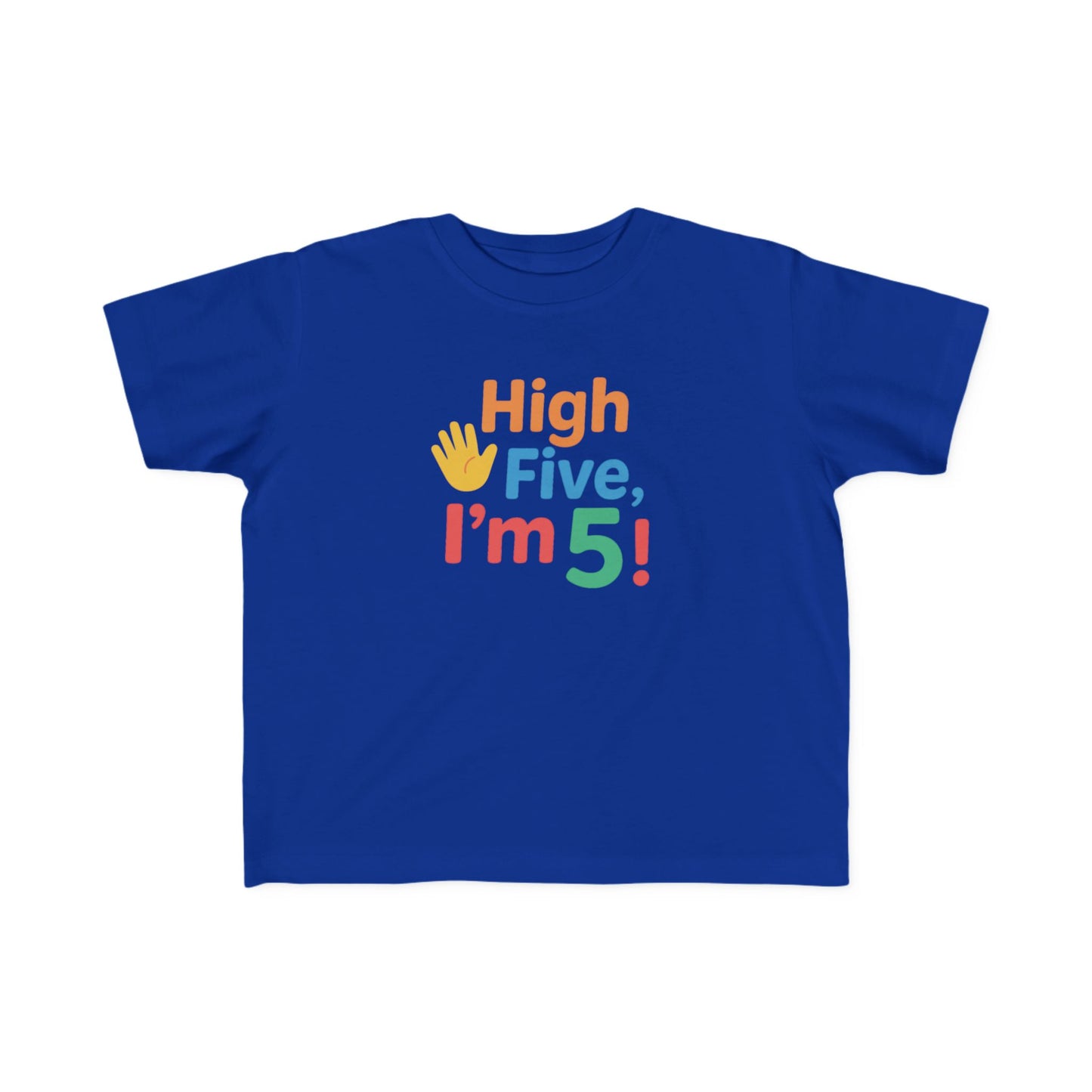 Toddler Birthday Tee | High Five I’m 5 | Fun Kids Shirt, 5th Birthday Gift, Toddler Apparel, Celebration Tee, Kids Party Outfit