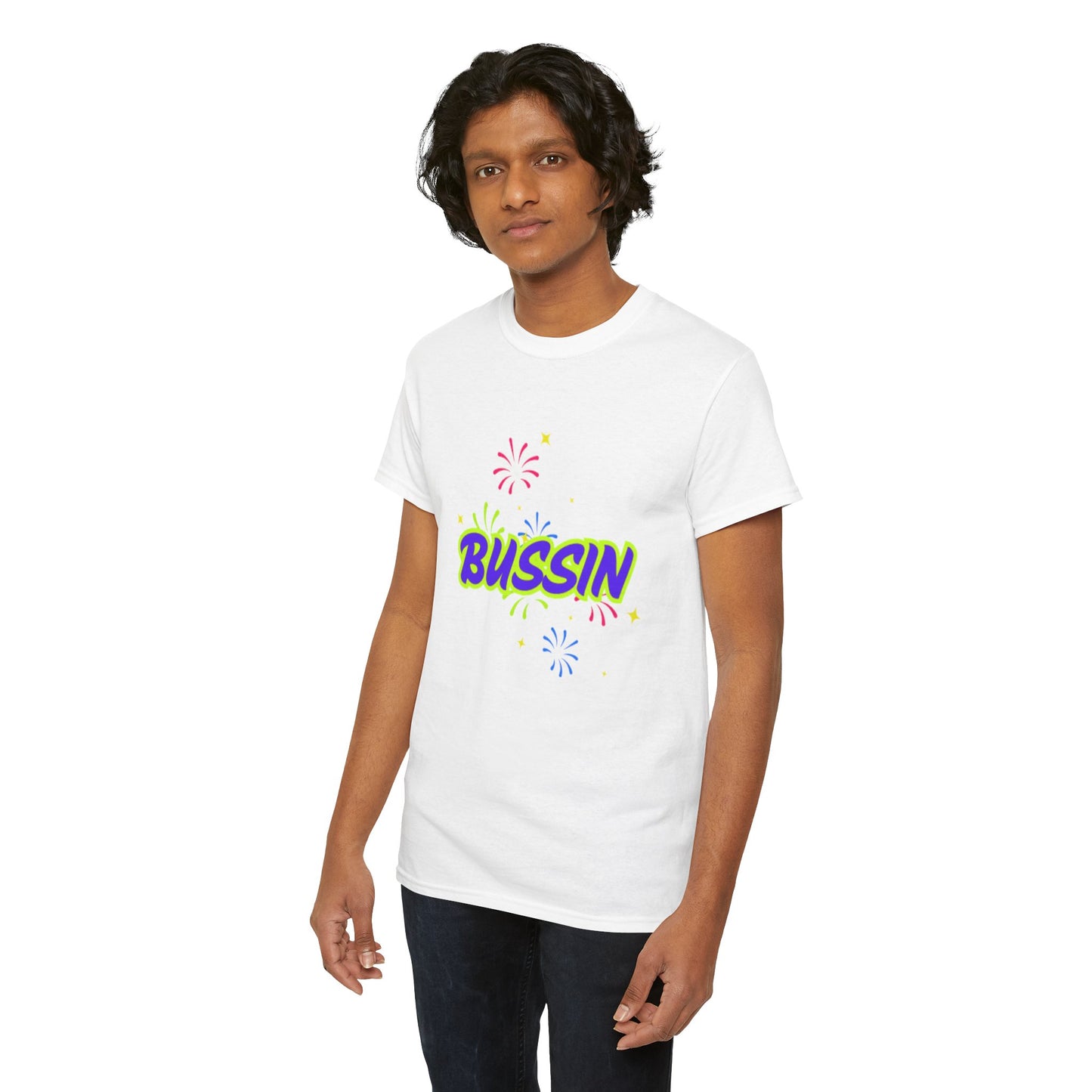 Bussin' Unisex Heavy Cotton Tee - Fun Graphic Shirt for Casual Wear