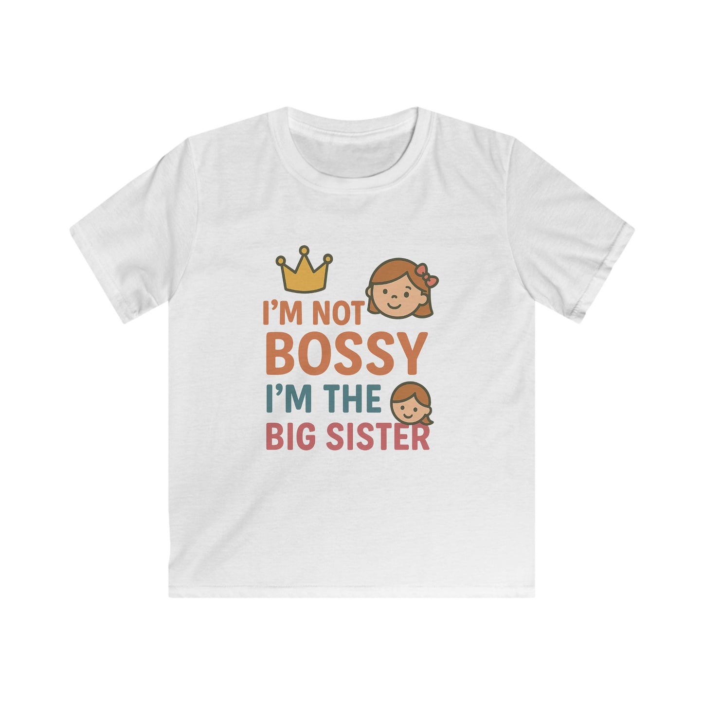 Big Sister Softstyle Tee, Cute Kids Shirt, Sister Gift, Birthday Shirt, Family Love Tee, Toddler Casual Wear