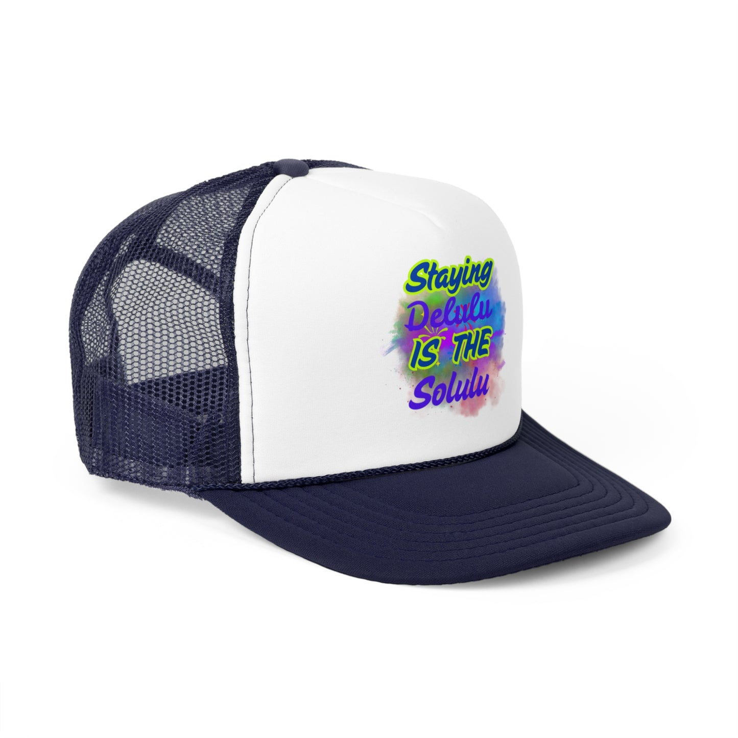 Colorful Staying Delulu Trucker Cap - Fun, Trendy Headwear for Everyday Adventures