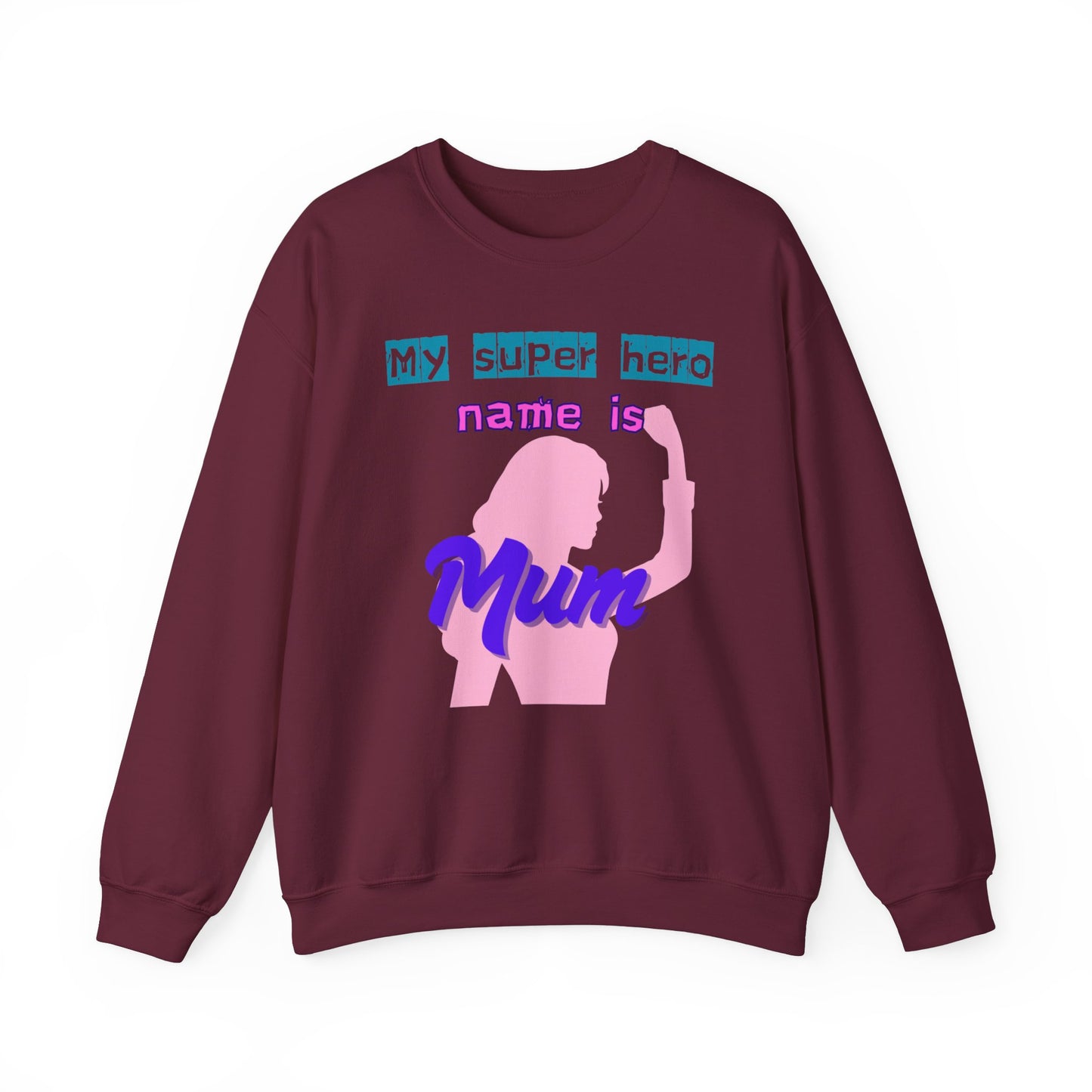 My Super Hero Mum Crewneck Sweatshirt - Ideal Gift for Mother's Day