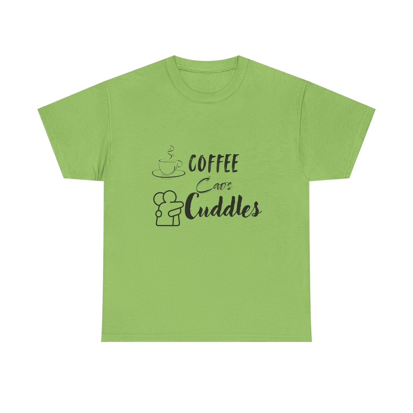 Cozy Coffee Cuddles Unisex Heavy Cotton Tee- Women
