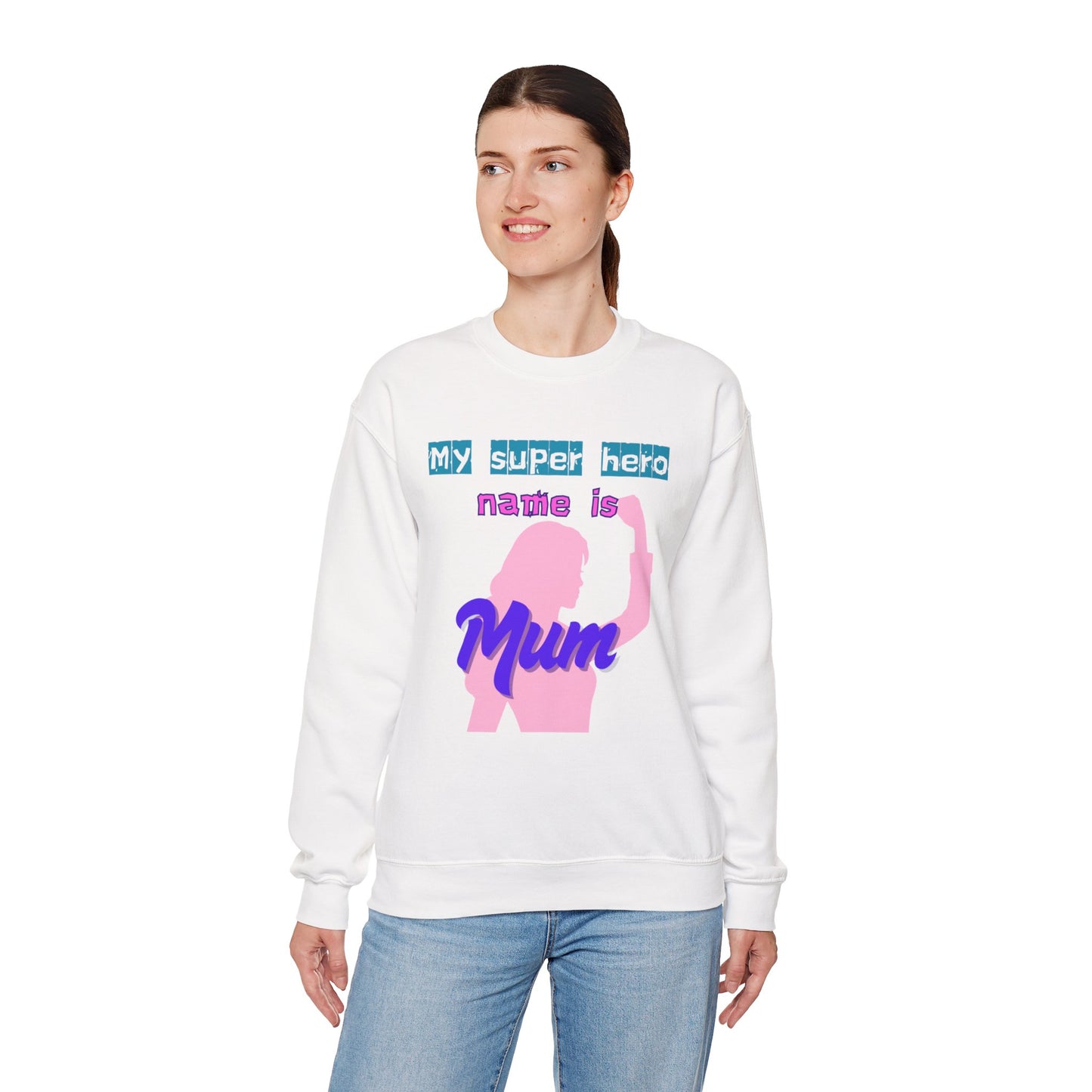 My Super Hero Mum Sweatshirt | Print on front and Back