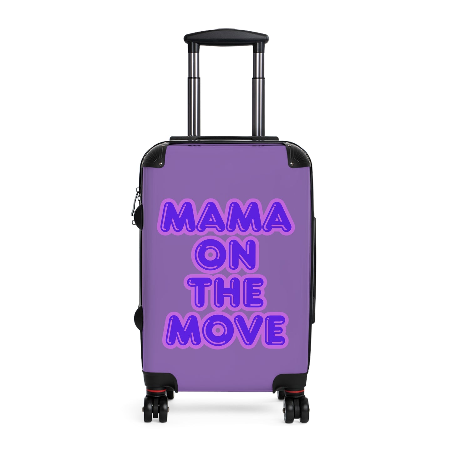 Purple Stylish Travel Suitcase - 'Mama On The Move' Luggage for Moms on the Go