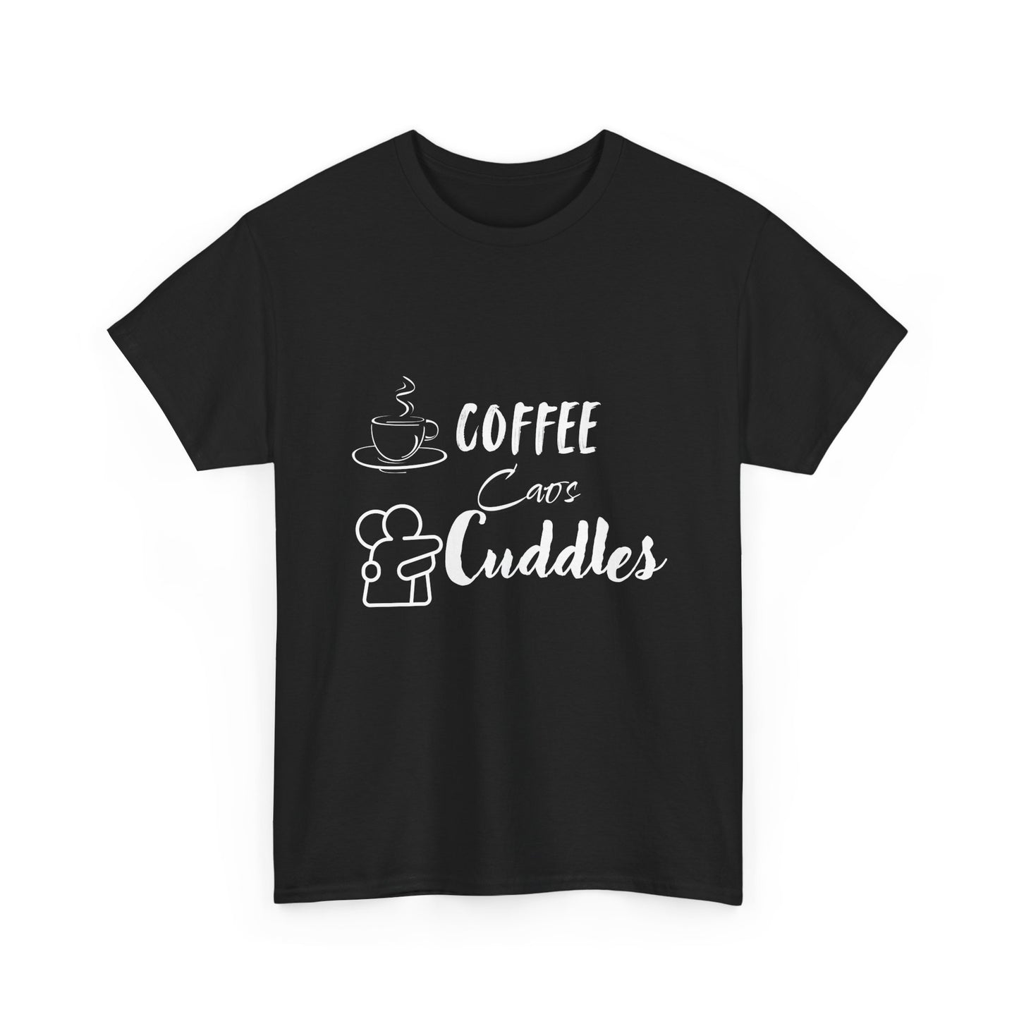 Cozy Coffee Cuddles Unisex Heavy Cotton Tee- Women