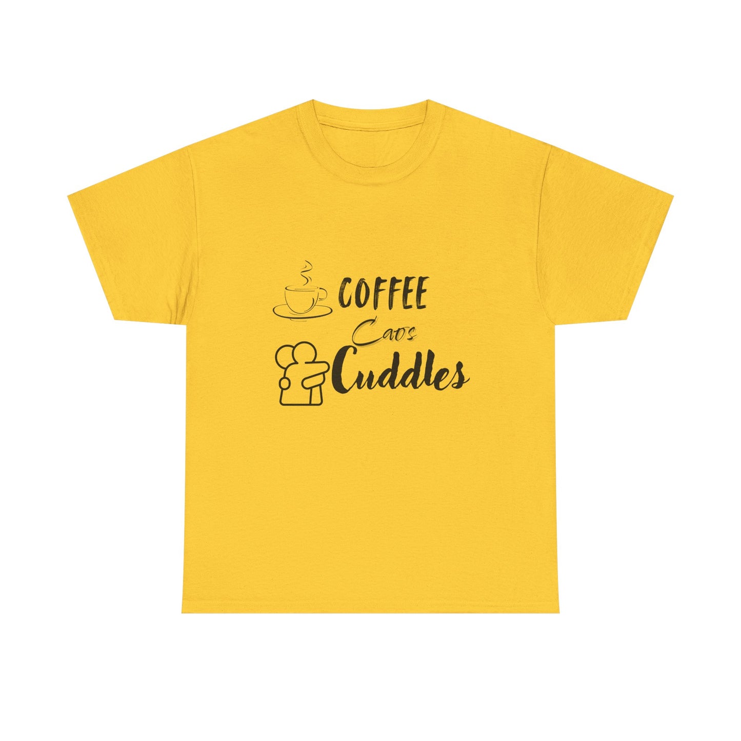 Cozy Coffee Cuddles Unisex Heavy Cotton Tee- Women