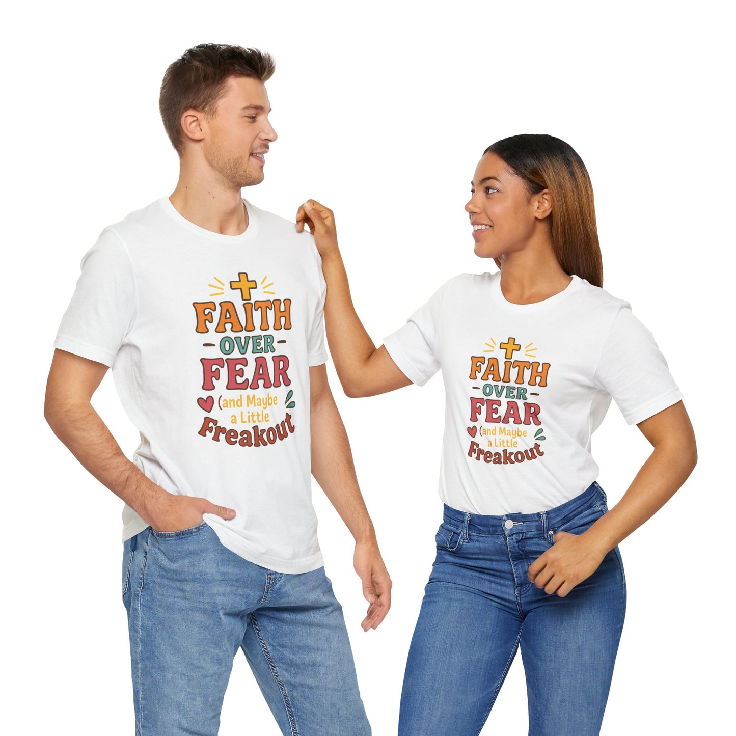 Faith Over Fear Inspirational T-Shirt, Christian tee, Motivational Shirt, Gift for Believers, Spiritual Apparel