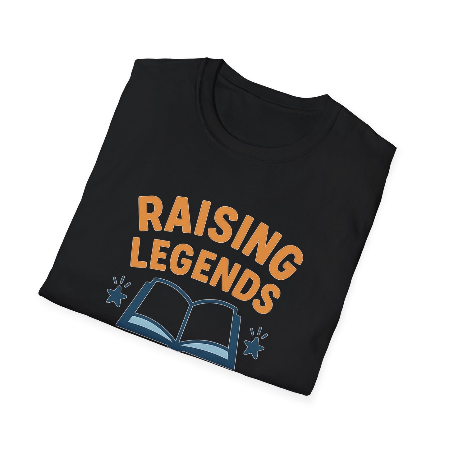 Raising Legends Bedtime Story T-Shirt, Unisex Softstyle Tee for Parents, Gift for Baby Showers, Kids' Birthdays, Cozy Casual Wear