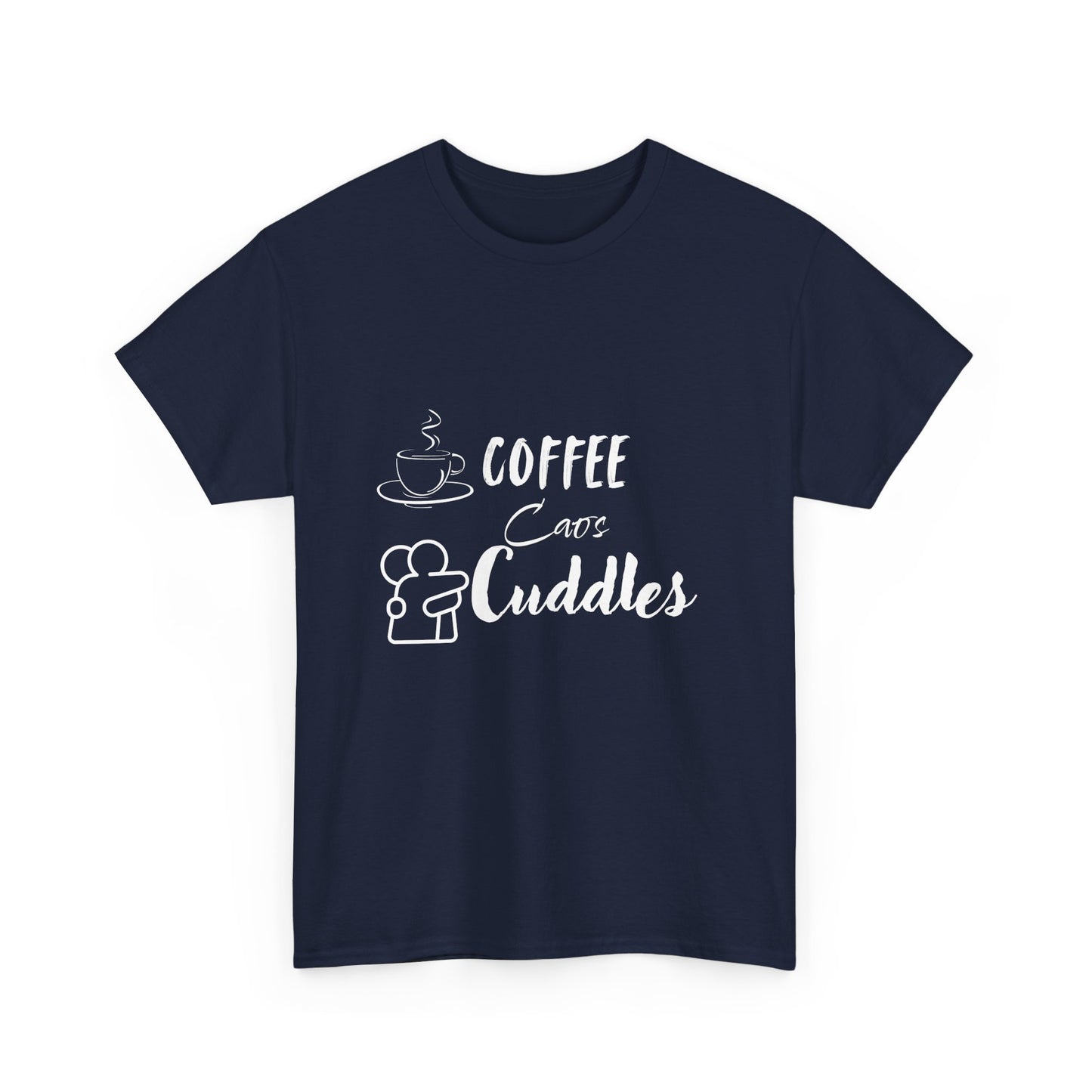 Cozy Coffee Cuddles Unisex Heavy Cotton Tee- Women