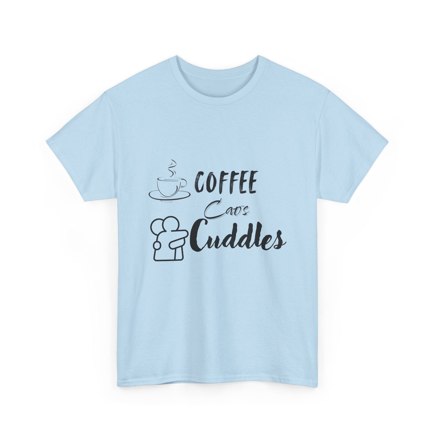 Cozy Coffee Cuddles Unisex Heavy Cotton Tee- Women