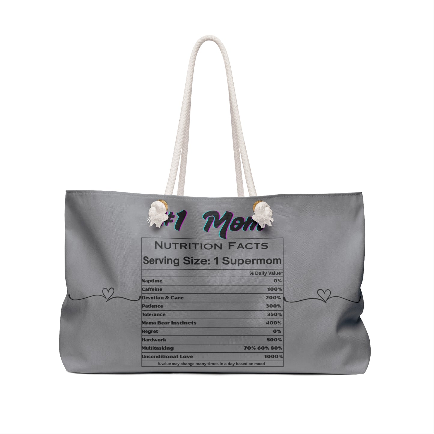 Mom's Weekender Bag - Perfect Gift for Supermoms, Travel Tote, Mother's Day, Stylish & Practical Diaper Bag, Gym Bag