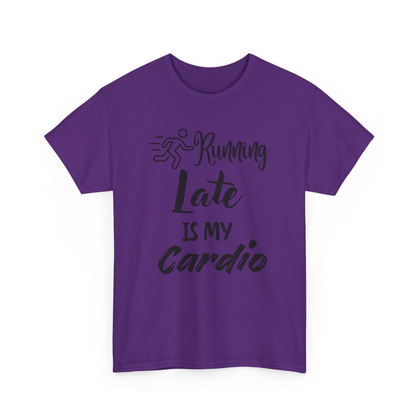 Running Late Is My Cardio Unisex Heavy Cotton Tee -Men