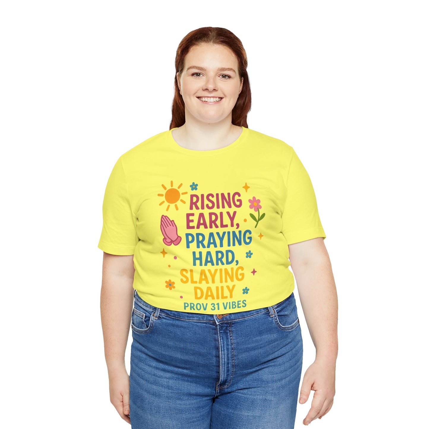 Rising Early Prayer Tee, Inspirational T-Shirt, Faith-Based Apparel, Gift for Her, Daily Motivation Shirt