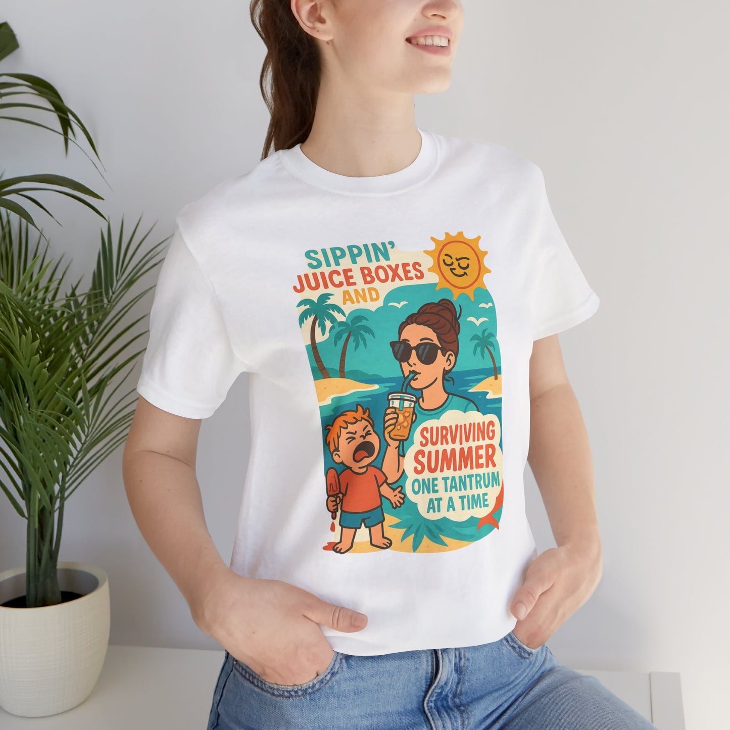 Summer Survival Tee: Fun Family Vibe, Perfect for Mommies, Beach Days, and Playdates, Gifts for Moms, Summer Apparel
