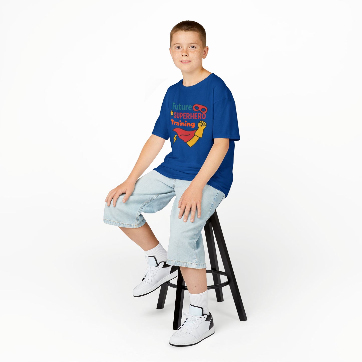 Future Superhero Kids Tee, Youth Graphic T-Shirt, Training Shirt for Kids, Fun Birthday Gift, Playful Party Outfit