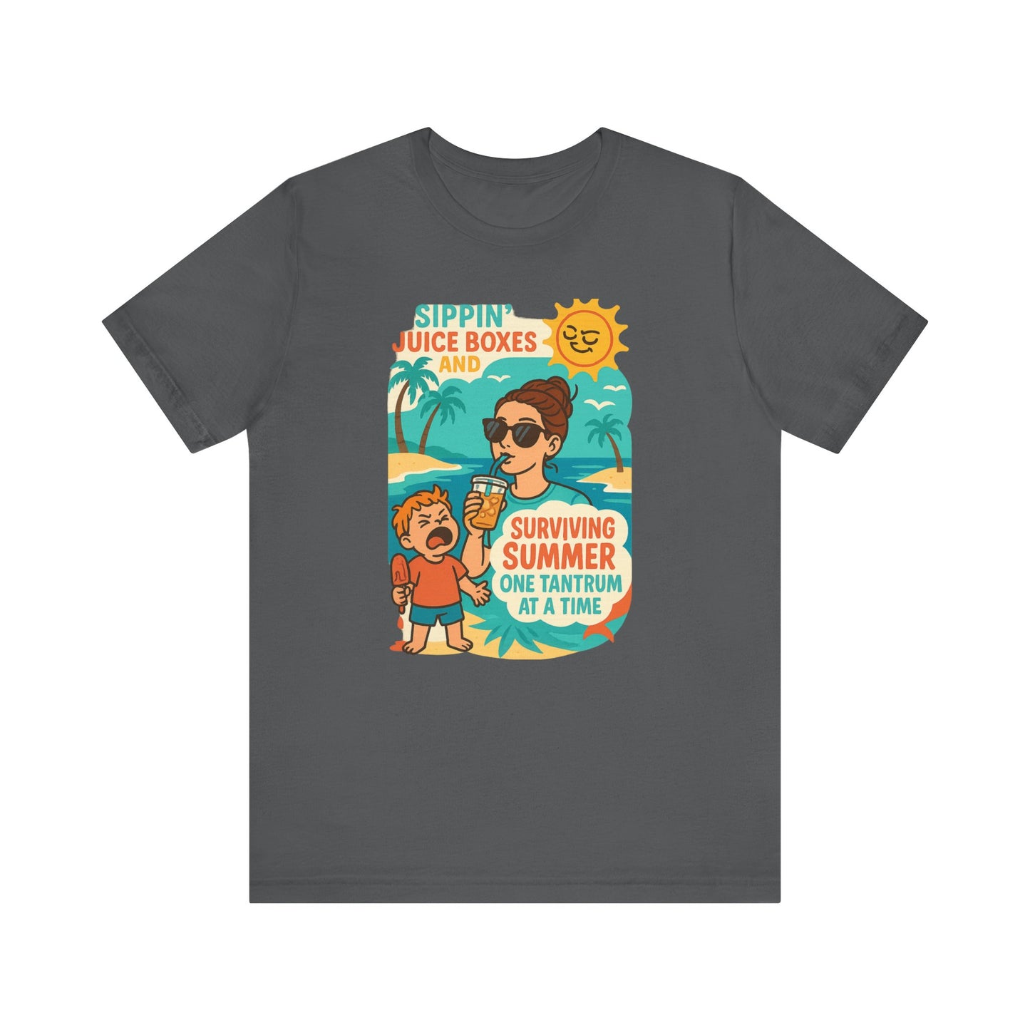 Summer Survival Tee: Fun Family Vibe, Perfect for Mommies, Beach Days, and Playdates, Gifts for Moms, Summer Apparel