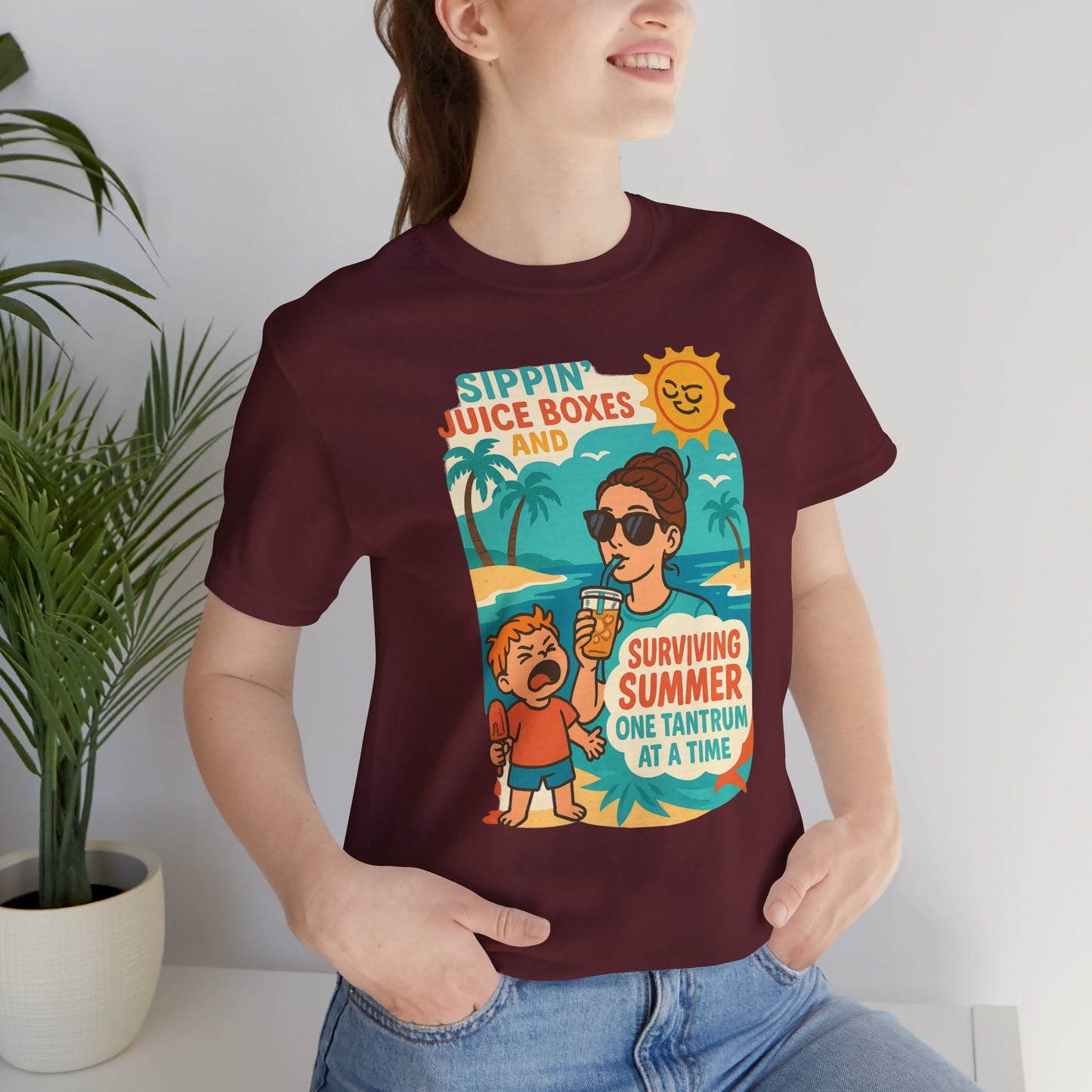 Summer Survival Tee: Fun Family Vibe, Perfect for Mommies, Beach Days, and Playdates, Gifts for Moms, Summer Apparel