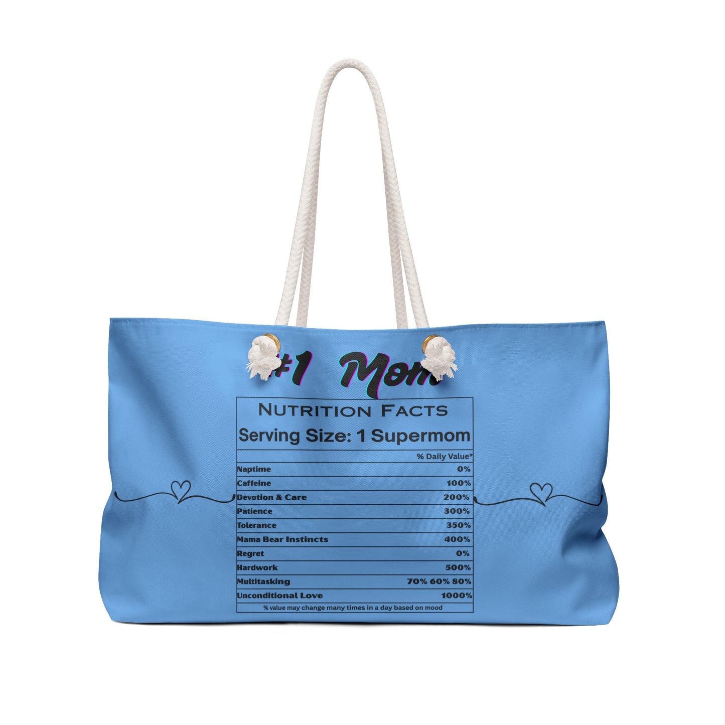 Mom's Weekender Bag - Perfect Gift for Supermoms, Travel Tote, Mother's Day, Stylish & Practical Diaper Bag, Gym Bag