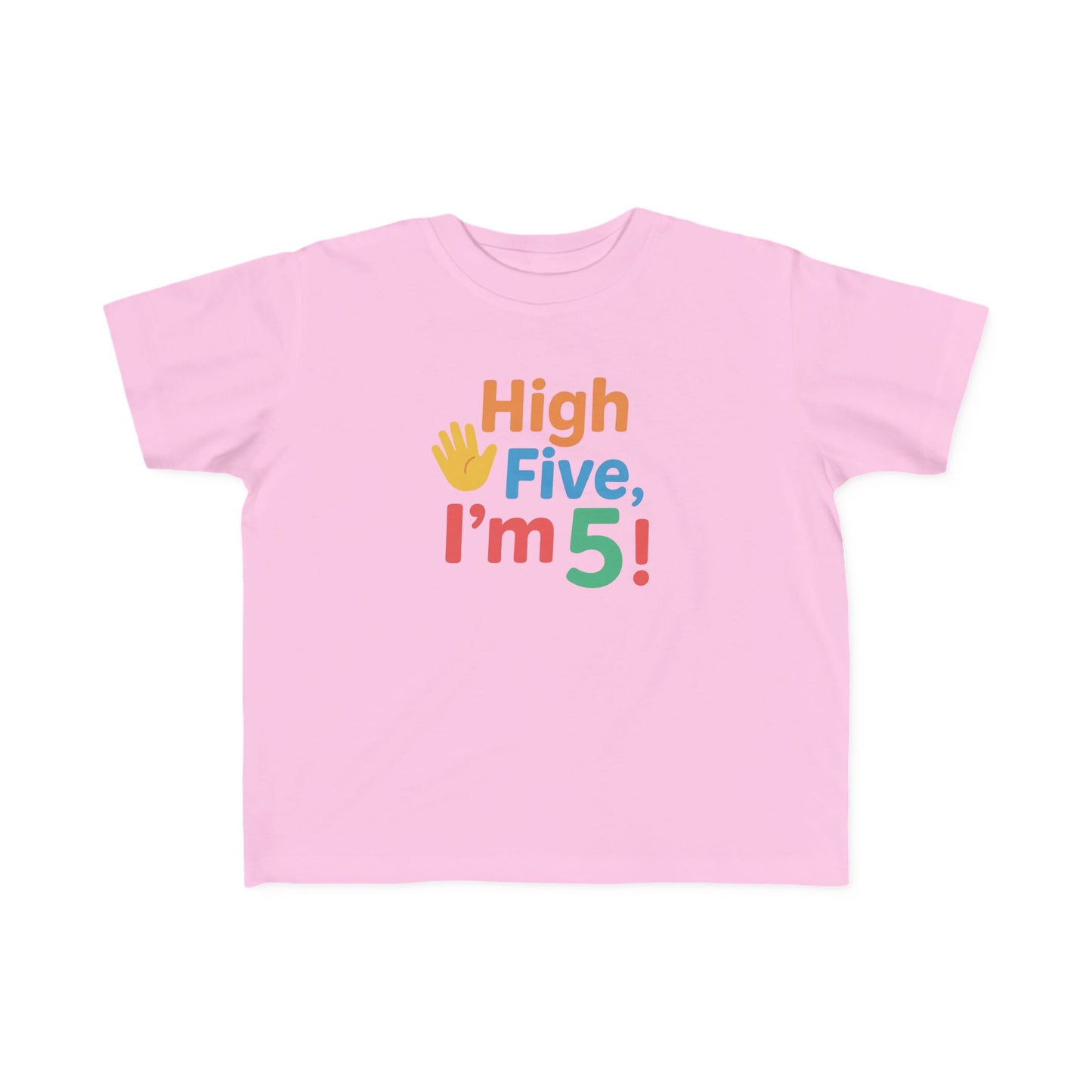 Toddler Birthday Tee | High Five I’m 5 | Fun Kids Shirt, 5th Birthday Gift, Toddler Apparel, Celebration Tee, Kids Party Outfit