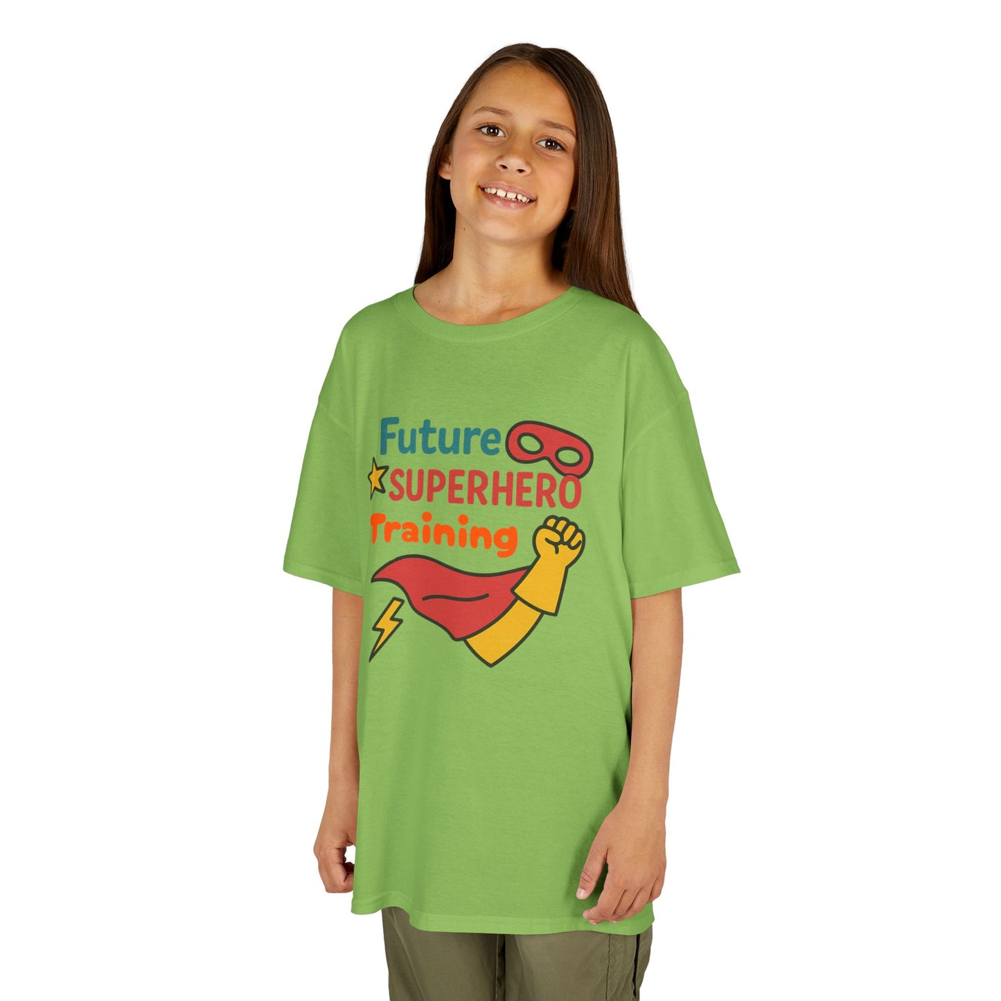 Future Superhero Kids Tee, Youth Graphic T-Shirt, Training Shirt for Kids, Fun Birthday Gift, Playful Party Outfit