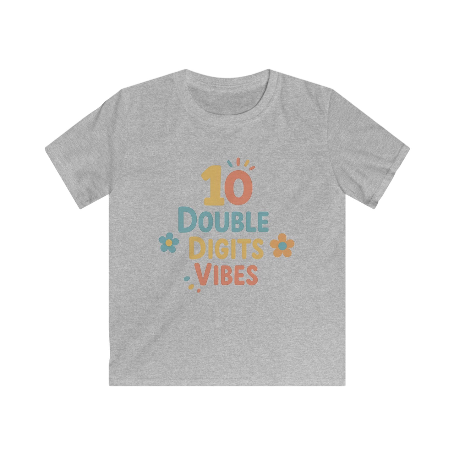 Celebration Tee for Kids - 10 Double Digits Vibes, Birthday Shirt, Youth Apparel, Playful Gift, Fun Children's Fashion