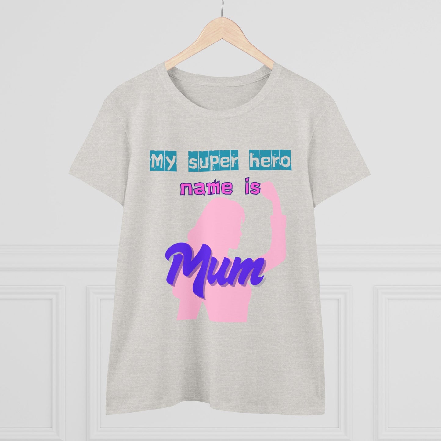 Super Mom Women's Midweight Cotton Tee - Fun Mother's Day Gift