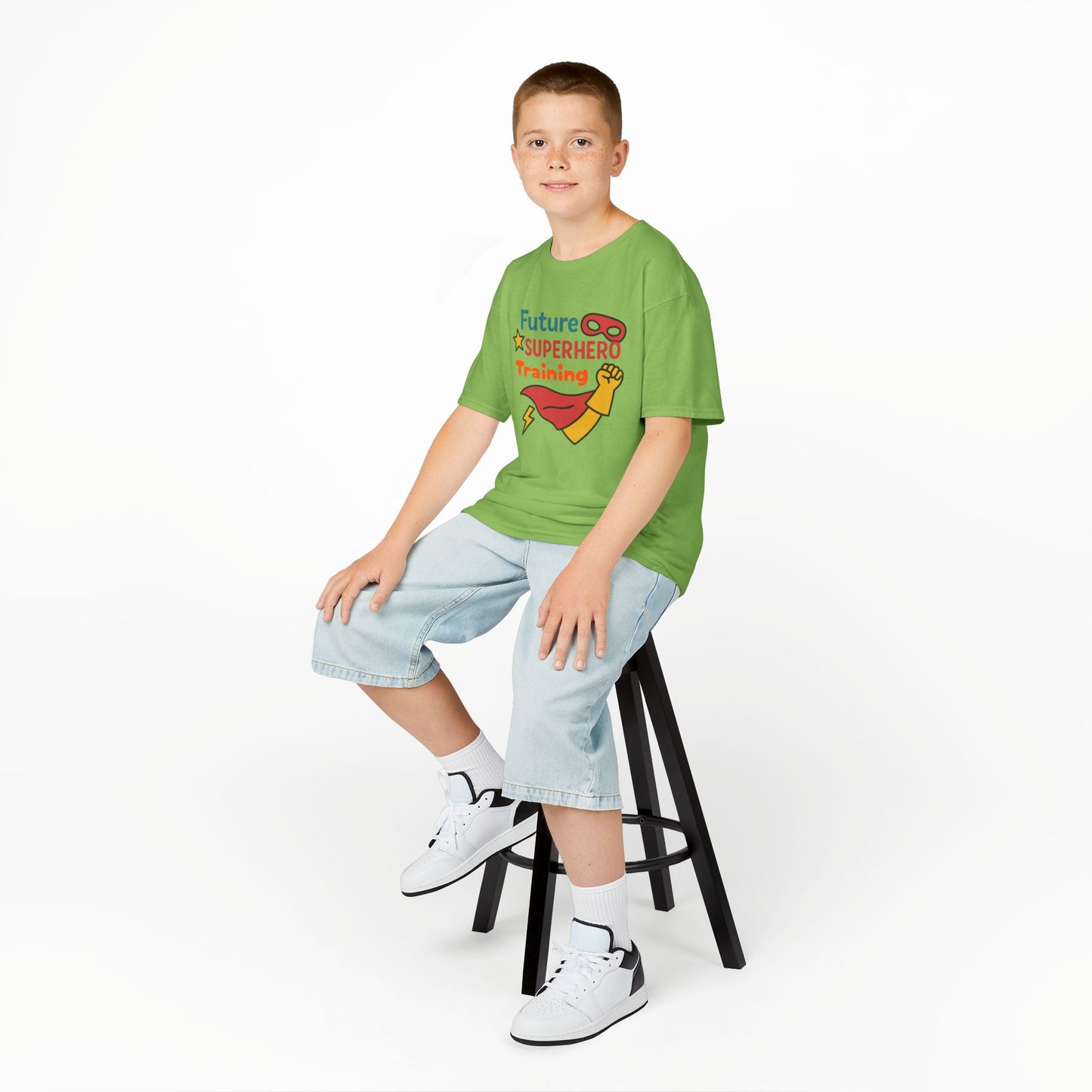 Future Superhero Kids Tee, Youth Graphic T-Shirt, Training Shirt for Kids, Fun Birthday Gift, Playful Party Outfit
