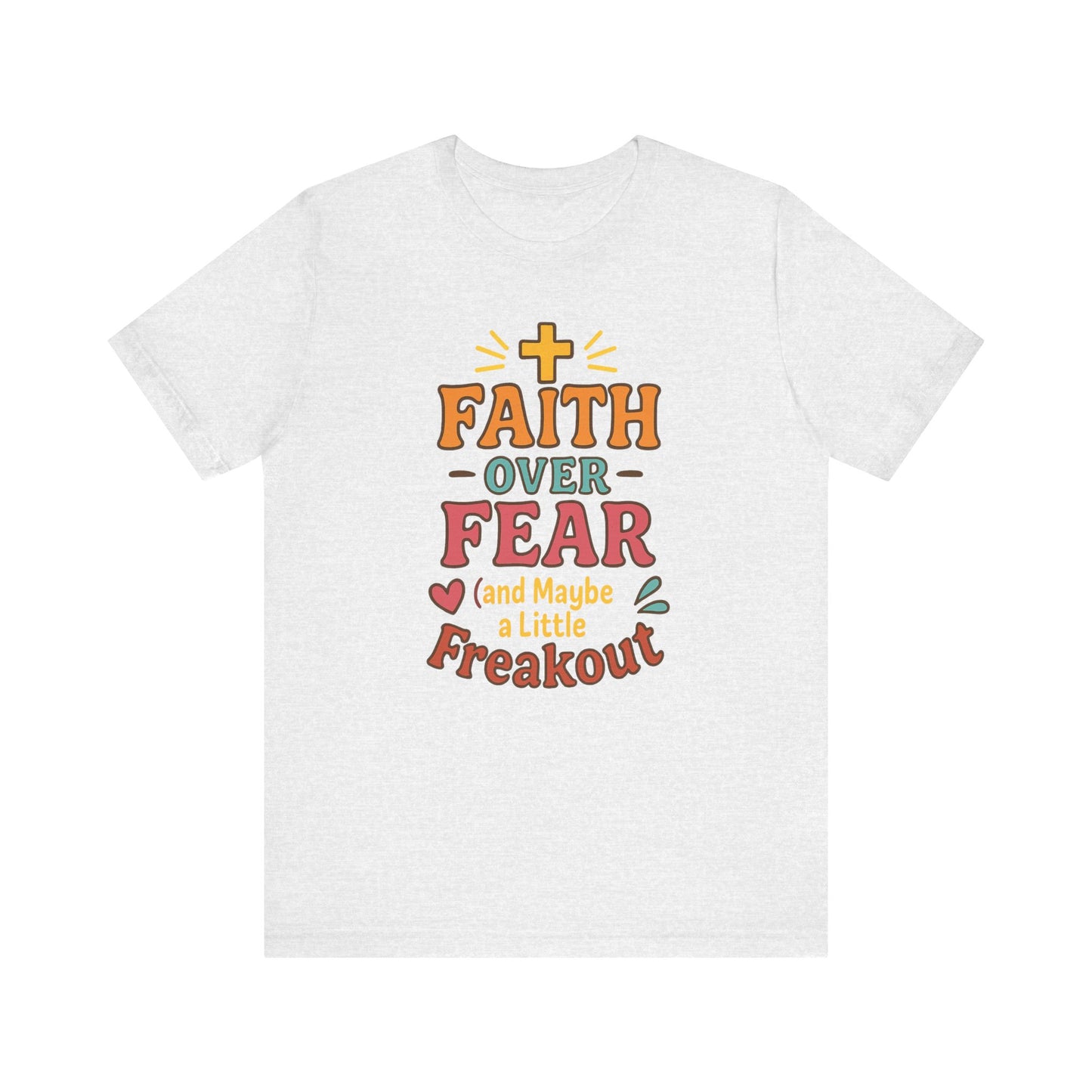 Faith Over Fear Inspirational T-Shirt, Christian tee, Motivational Shirt, Gift for Believers, Spiritual Apparel