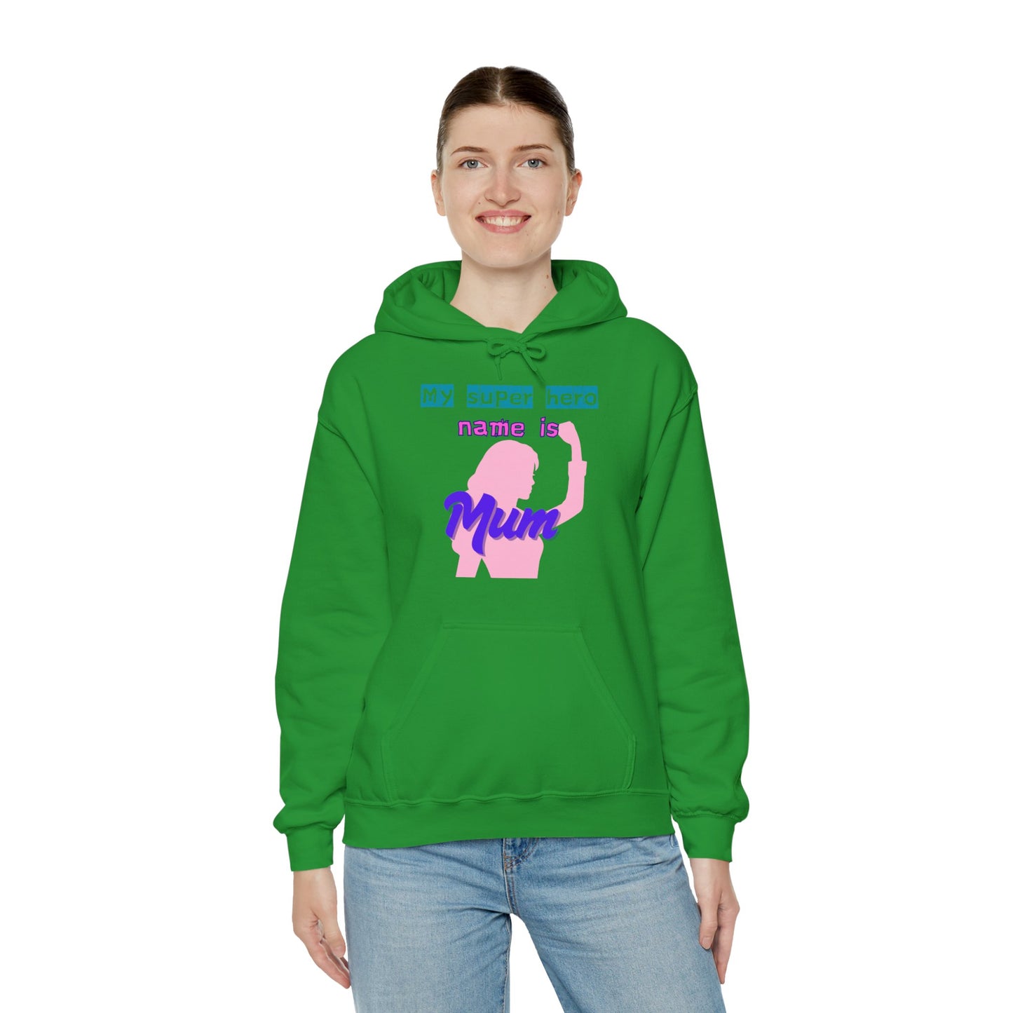 My Superhero is Mum Hoodie -Print on Front and Back