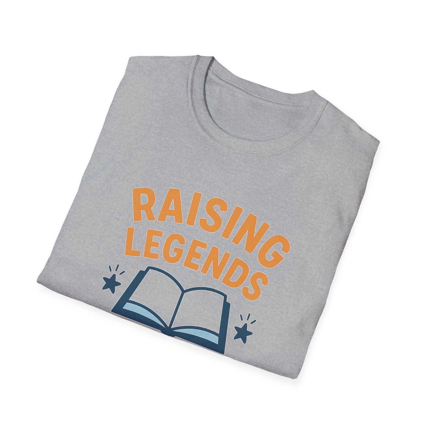 Raising Legends Bedtime Story T-Shirt, Unisex Softstyle Tee for Parents, Gift for Baby Showers, Kids' Birthdays, Cozy Casual Wear