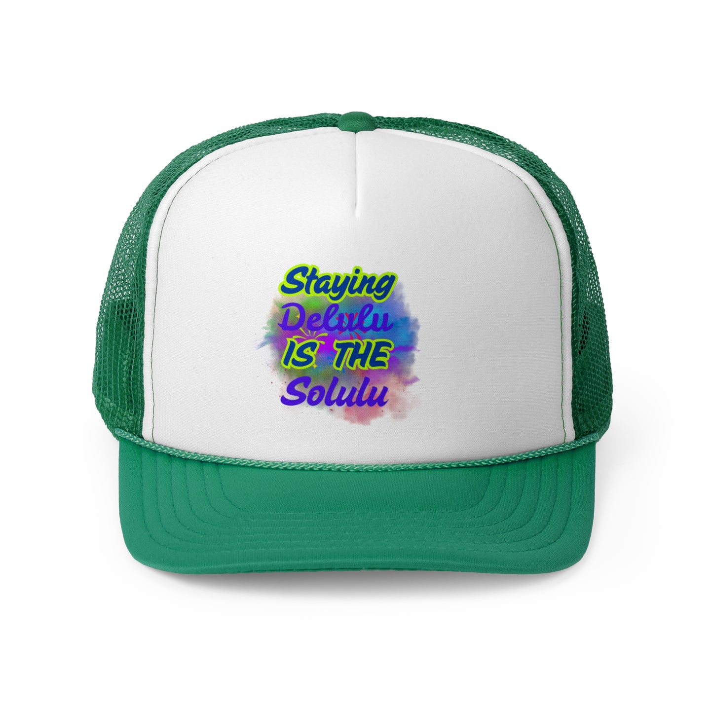 Colorful Staying Delulu Trucker Cap - Fun, Trendy Headwear for Everyday Adventures