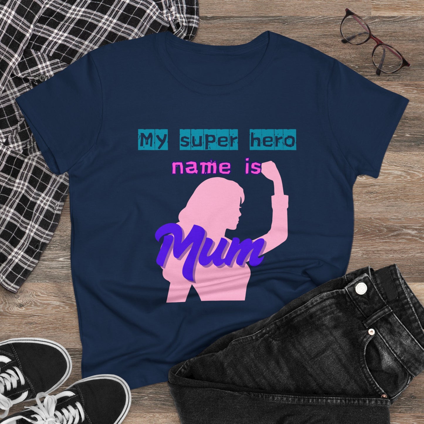 Super Mom Women's Midweight Cotton Tee - Fun Mother's Day Gift