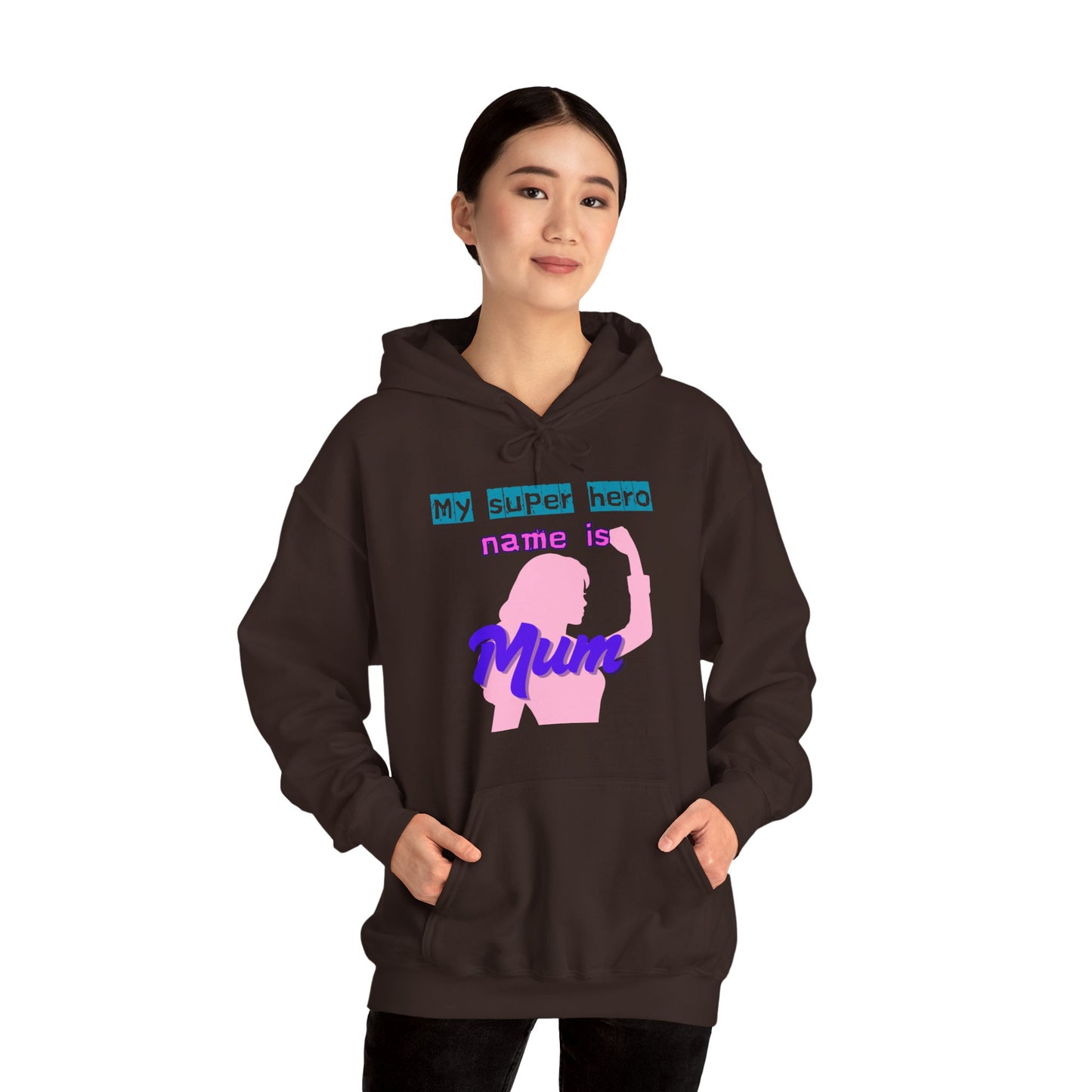 My Superhero is Mum Hoodie -Print on Front and Back