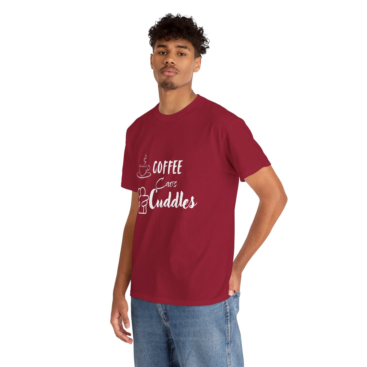 Coffee Cuddles Unisex Heavy Cotton Tee- Men